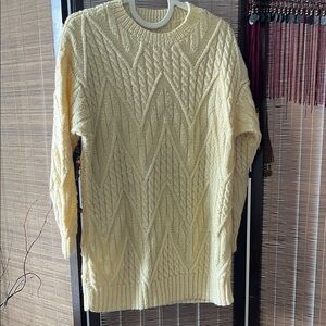 Women's Handknit Yellow Sweater